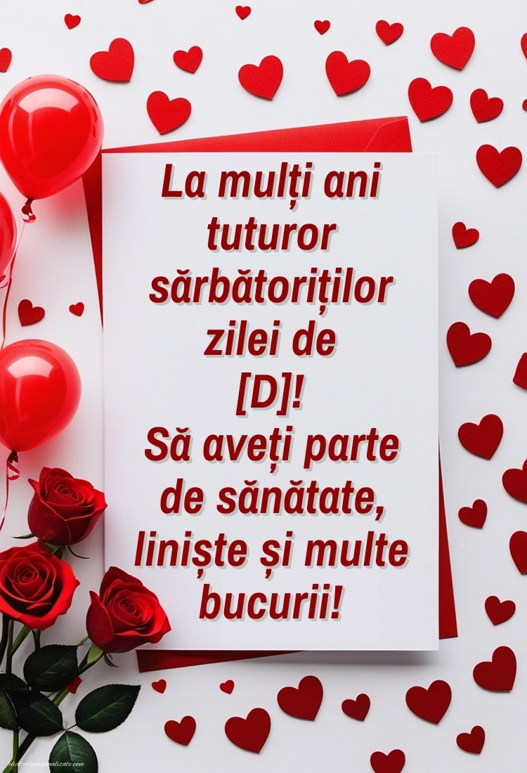 Imagini de La mulți ani pentru FACEBOOK: Trandafiri și inimioare