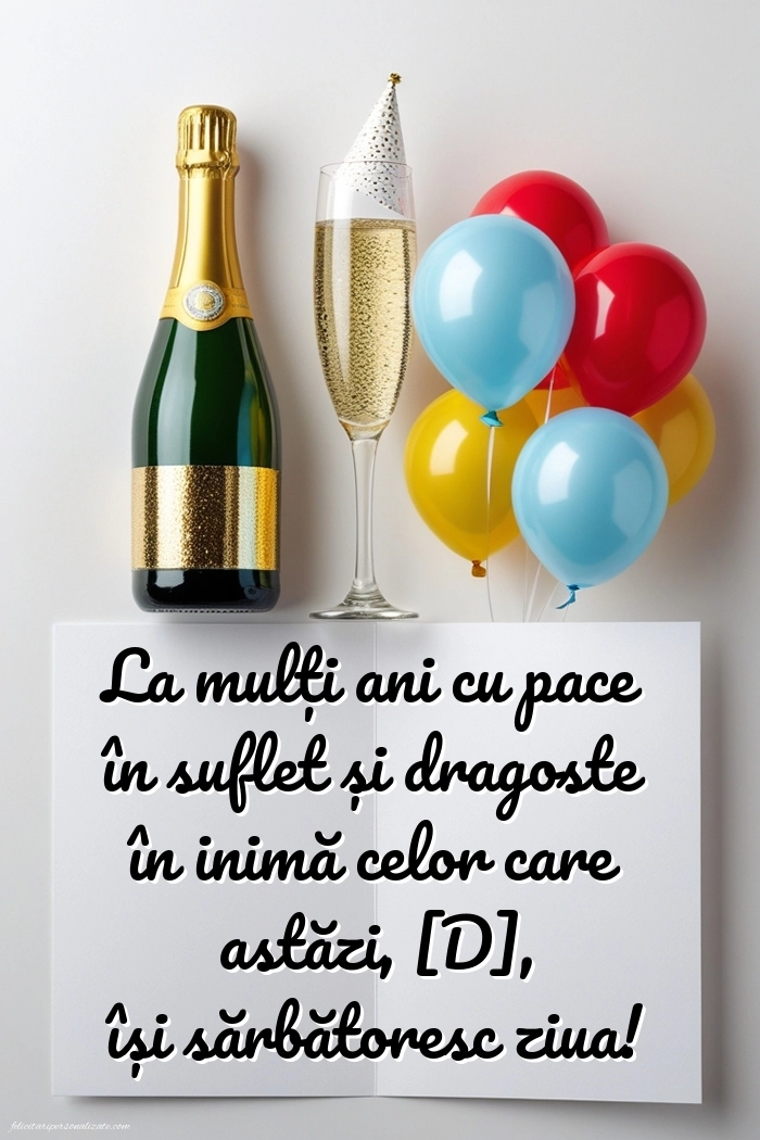 Imagini de La mulți ani pentru FACEBOOK: Șampanie și baloane