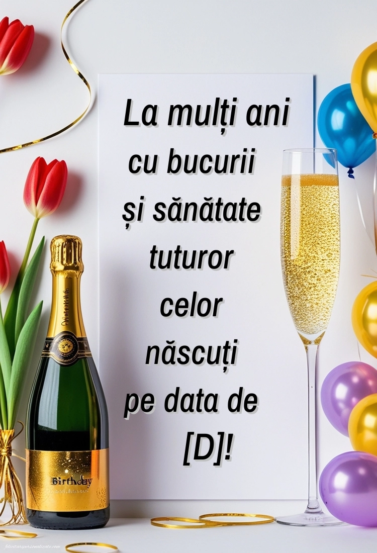 Imagini de La mulți ani pentru FACEBOOK: Șampanie și baloane