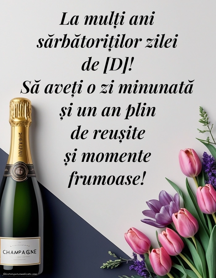 Imagini de La mulți ani pentru FACEBOOK: Șampanie și flori