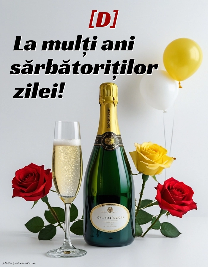 Imagini de La mulți ani pentru FACEBOOK: Șampanie și trandafiri
