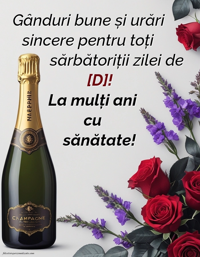 Imagini de La mulți ani pentru FACEBOOK: Șampanie și flori