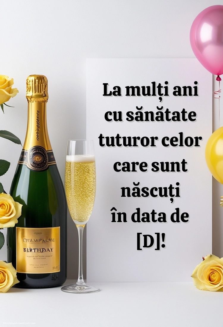 Imagini de La mulți ani pentru FACEBOOK: Șampanie și baloane