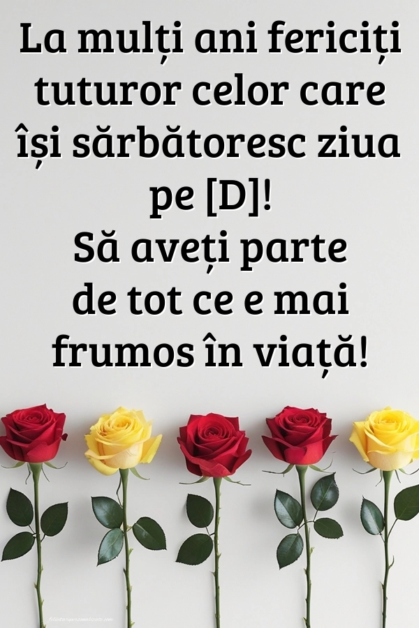 Imagini de La mulți ani pentru FACEBOOK: Trandafiri