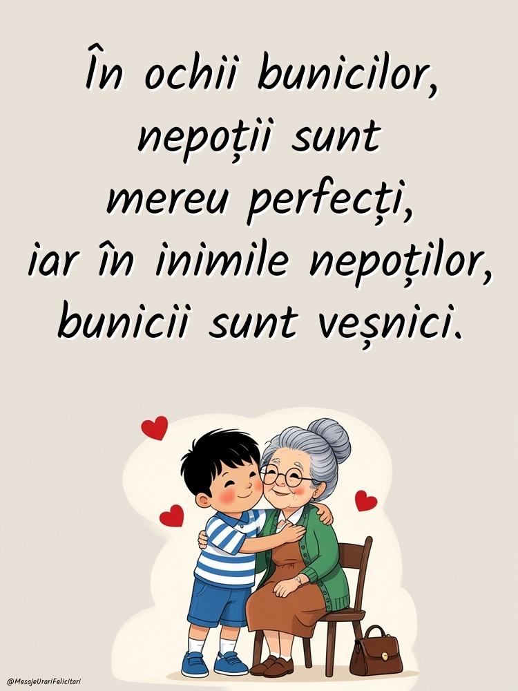 Imagini cu mesaje frumoase despre BUNICI și NEPOȚI: Bunici