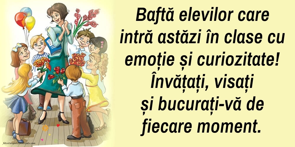 Imagini cu mesaje pentru prima zi de Școală: Școală