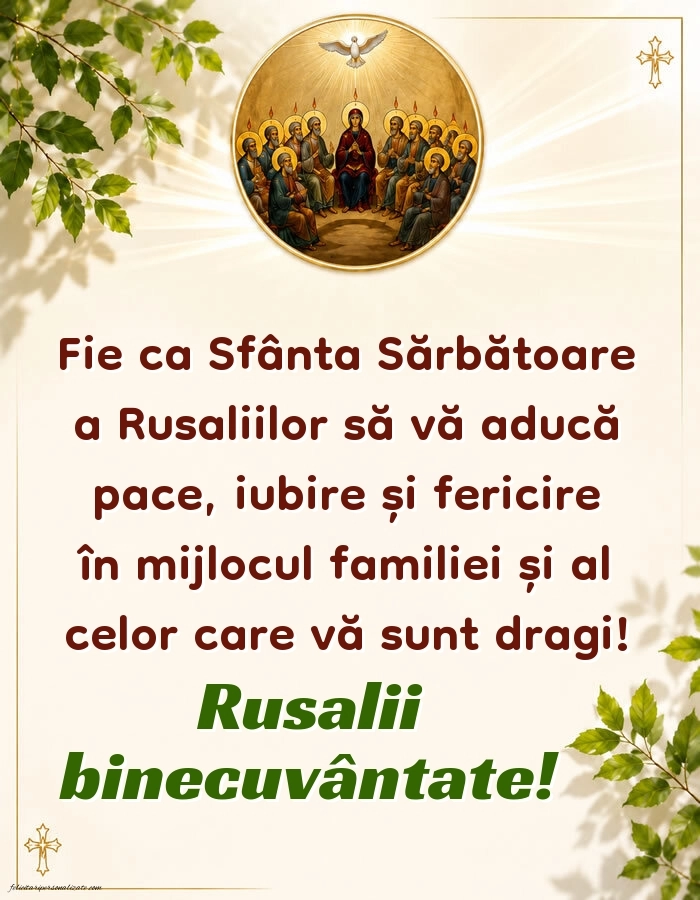 Mesaje de Rusalii cu imagini: Rusalii