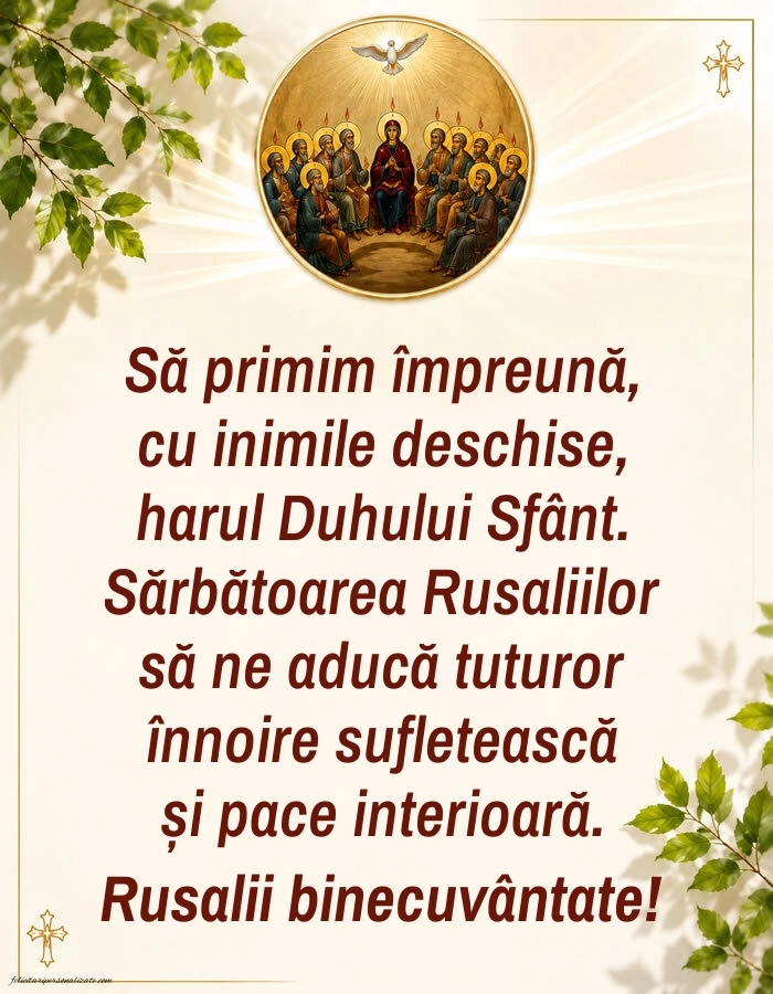 Mesaje de Rusalii cu imagini: Rusalii