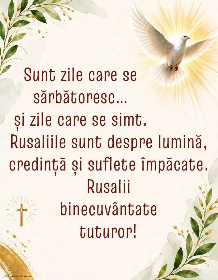 Mesaje de Rusalii cu imagini: Rusalii