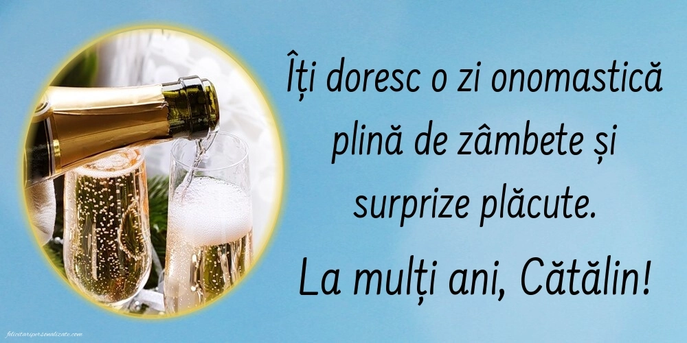 Felicitări de Sfânta Ecaterina - 25 Noiembrie: Șampanie