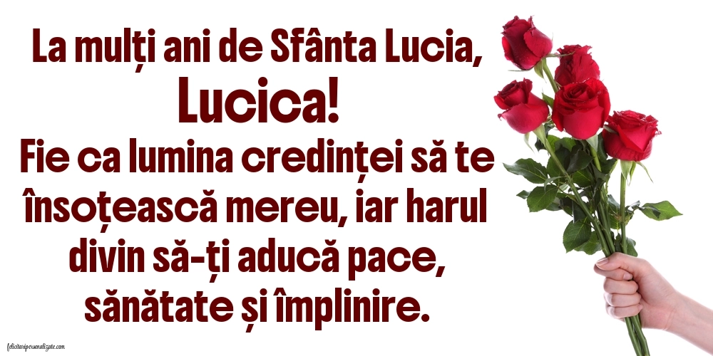 Imagini cu Felicitări de Sfânta Lucia (13 Decembrie): Flori
