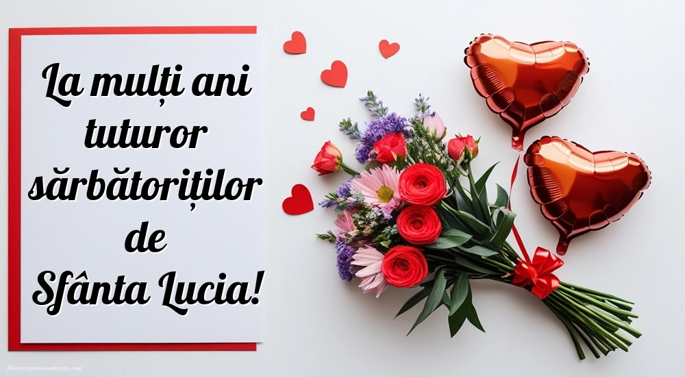 Imagini cu Mesaje de Sf. Lucia 2025: Flori și Inimioare
