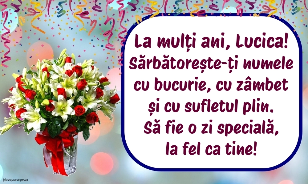 Poze cu urări de Sfânta Lucia: Flori