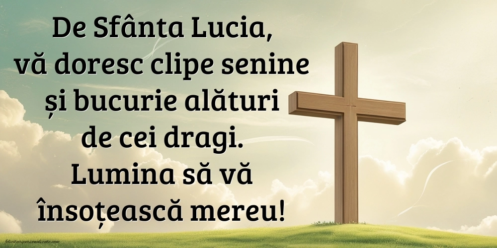 Imagini cu Felicitări de Sfânta Lucia (13 Decembrie): Credință