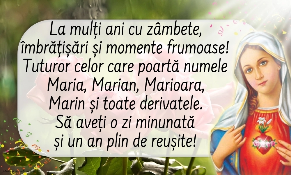 Imagini cu mesaje creștine de 15 August - Sfânta Maria Mare: Sf. Maria