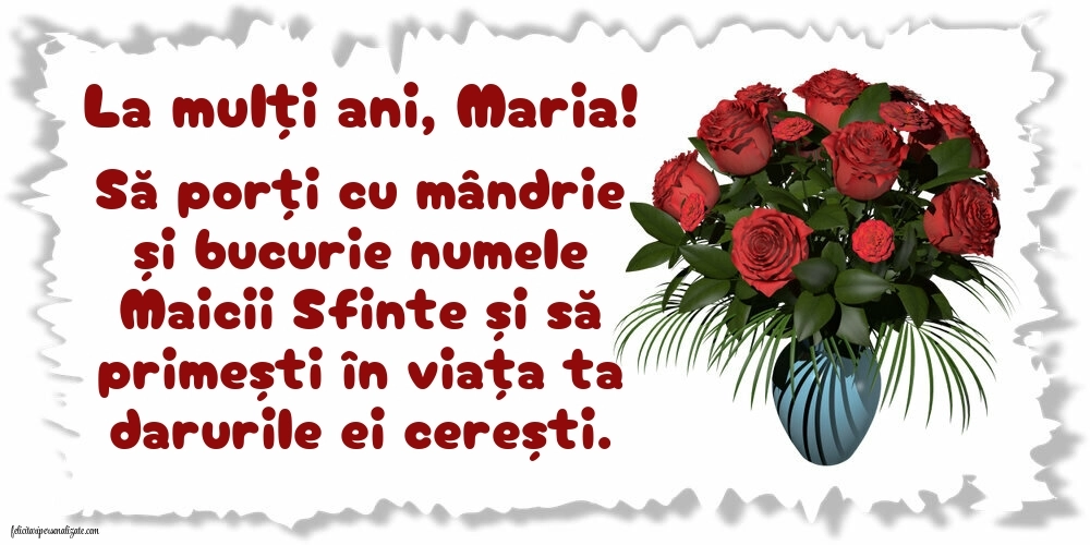 Imagini cu mesaje de Sfânta Maria: Flori