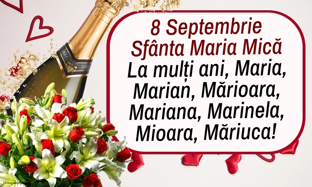 Imagini frumoase cu La mulți ani de Sfânta Maria: Flori