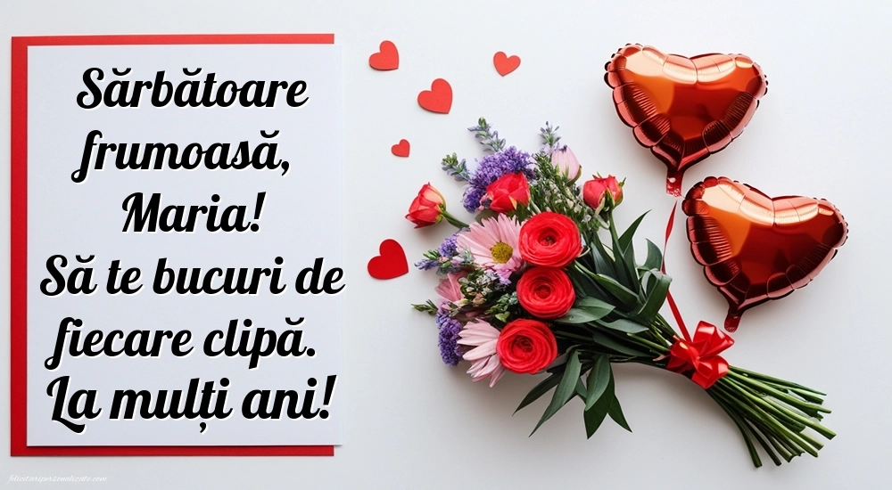 Imagini cu mesaje de Sfânta Maria: Flori și Inimioare