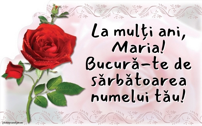 Imagini cu urări de Sfânta Maria: Flori