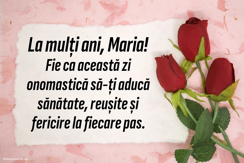 Imagini frumoase cu La mulți ani de Sfânta Maria: Trandafiri