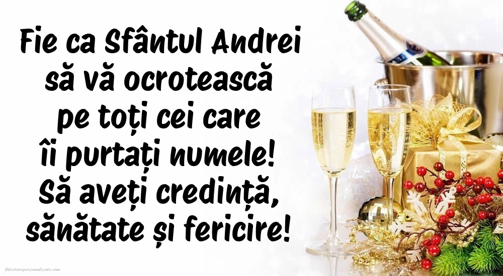 La mulți ani de Sfântul Andrei! - Imagini cu mesaje frumoase: Șampanie