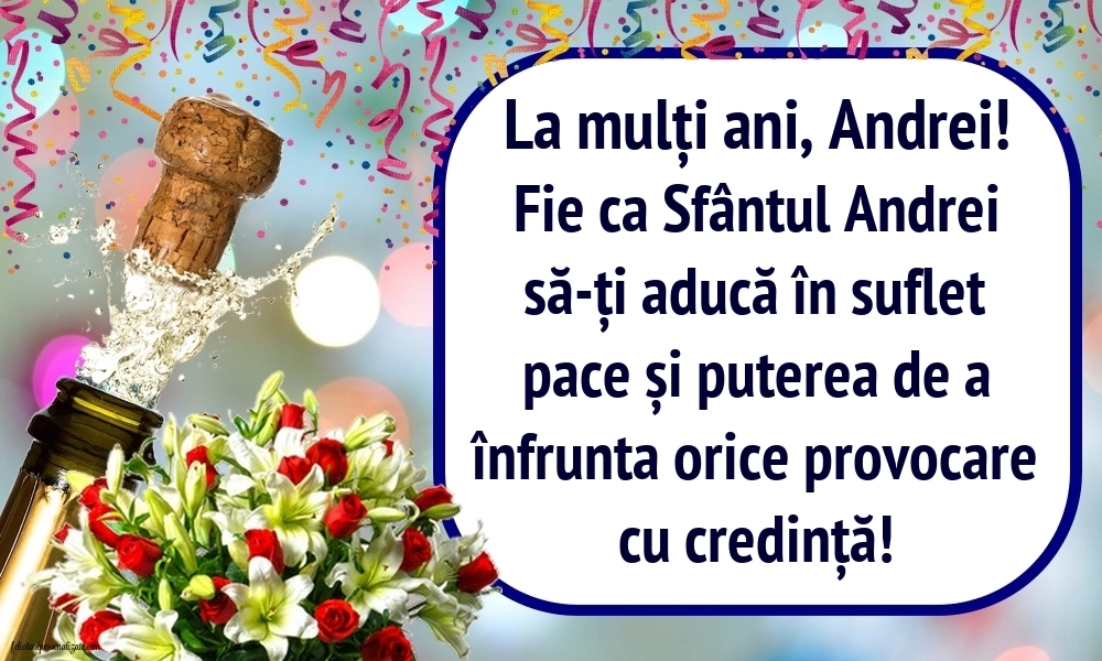 Cele mai frumoase imagini cu mesaje de Sfântul Andrei pentru Facebook sau Whatsapp: Șampanie și flori