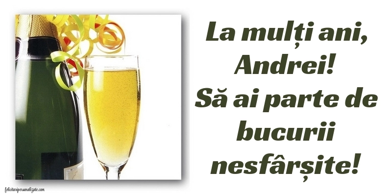 Imagini cu urări de La mulți ani Sfântul Andrei 2025: Șampanie