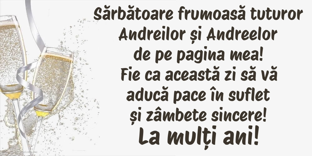 La mulți ani de Sfântul Andrei! - Imagini cu mesaje frumoase: Șampanie