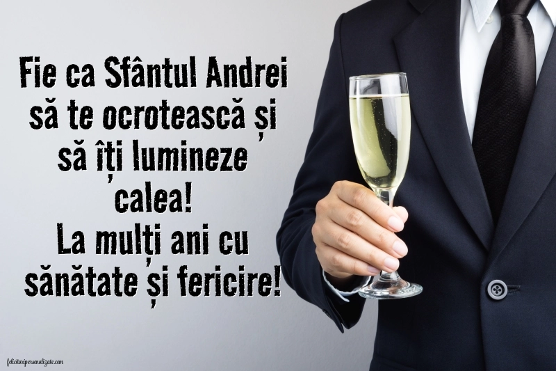 Imagini de la mulți ani de Sfântul Andrei: Șampanie