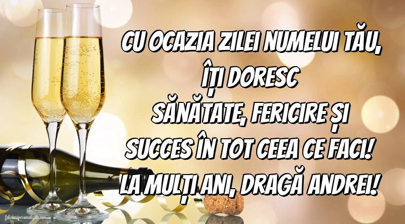 Imagini cu urări de La mulți ani Sfântul Andrei 2025: Șampanie