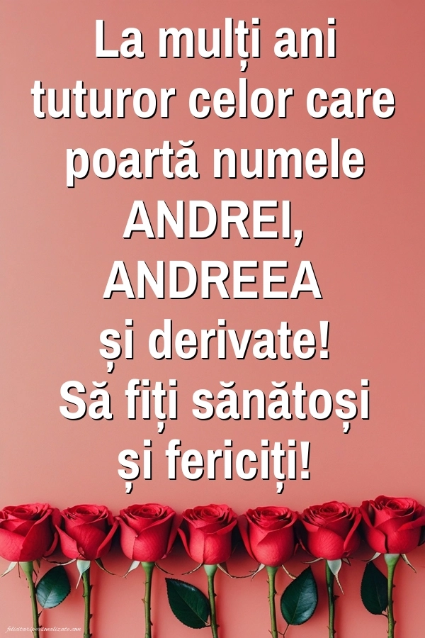 Poze cu mesaje frumoase de Sfântul Andrei: Trandafiri