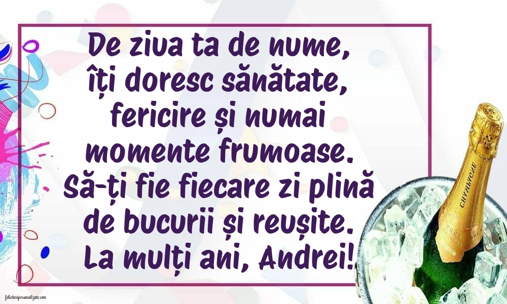 La mulți ani de Sfântul Andrei! - Imagini cu mesaje frumoase: Șampanie