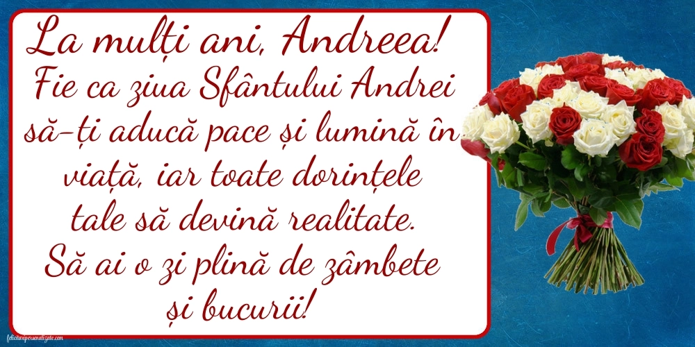 Imagini cu urări de La mulți ani Sfântul Andrei 2025: Flori