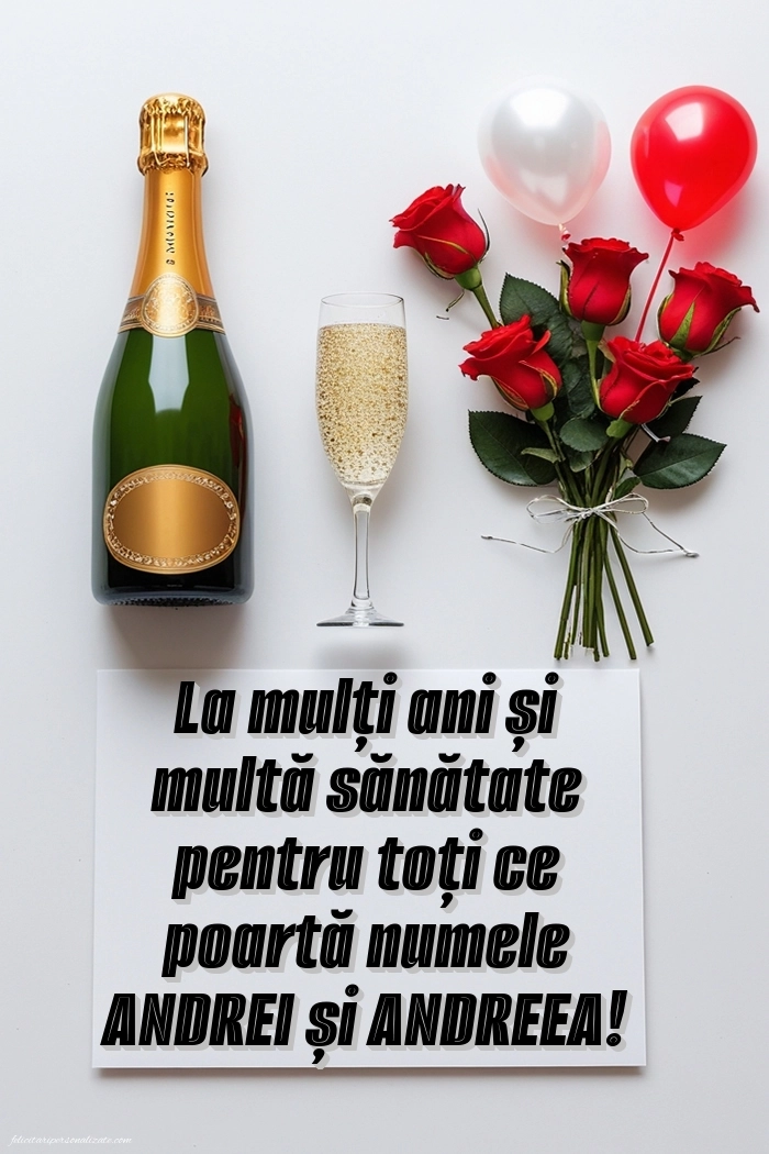 Poze cu mesaje frumoase de Sfântul Andrei: Șampanie și flori