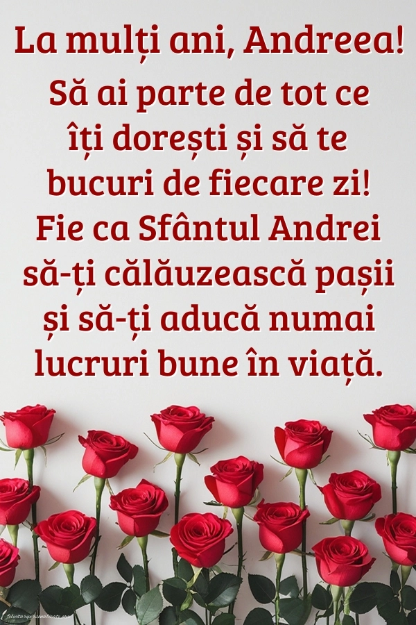 Poze cu mesaje frumoase de Sfântul Andrei: Trandafiri