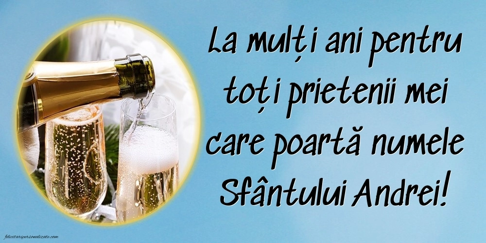 Poze cu mesaje frumoase de Sfântul Andrei: Șampanie