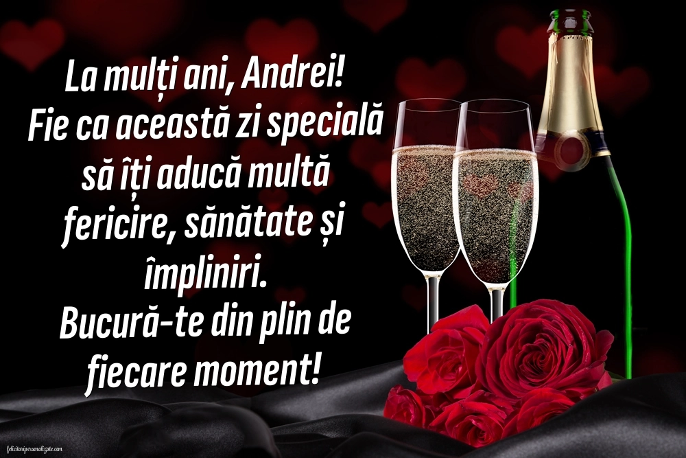 Imagini cu urări de La mulți ani Sfântul Andrei 2025: Șampanie