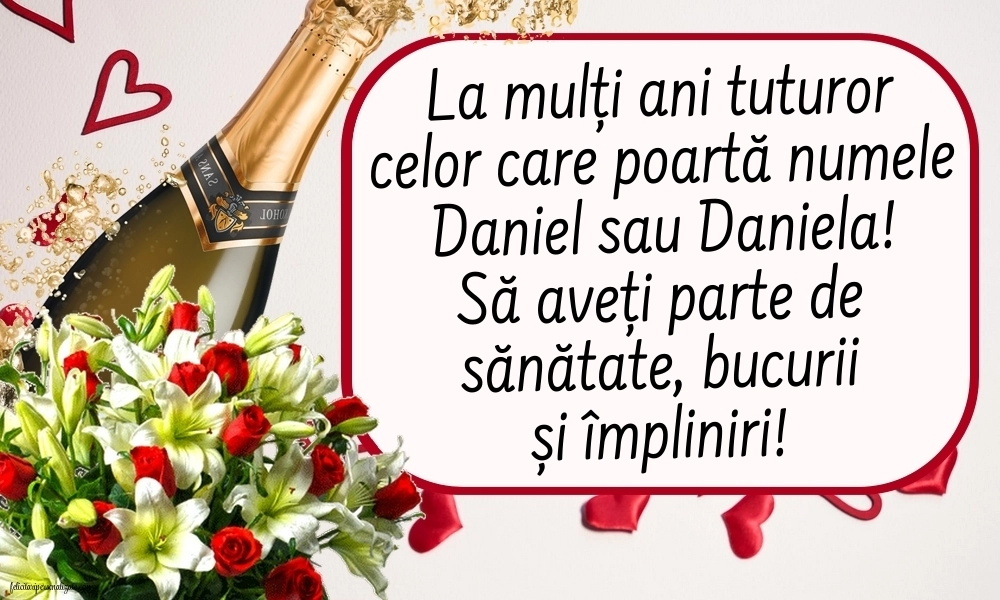 Imagini cu Mesaje de Sf. Daniel 2025: Flori