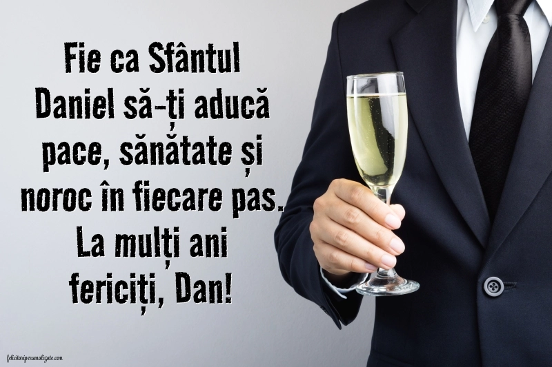 Imagini cu felicitări de Sfântul Daniel: Șampanie