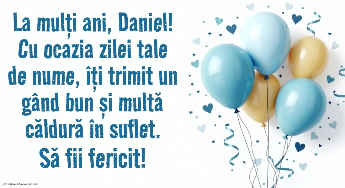 Poze cu urări de Sfântul Daniel: Baloane