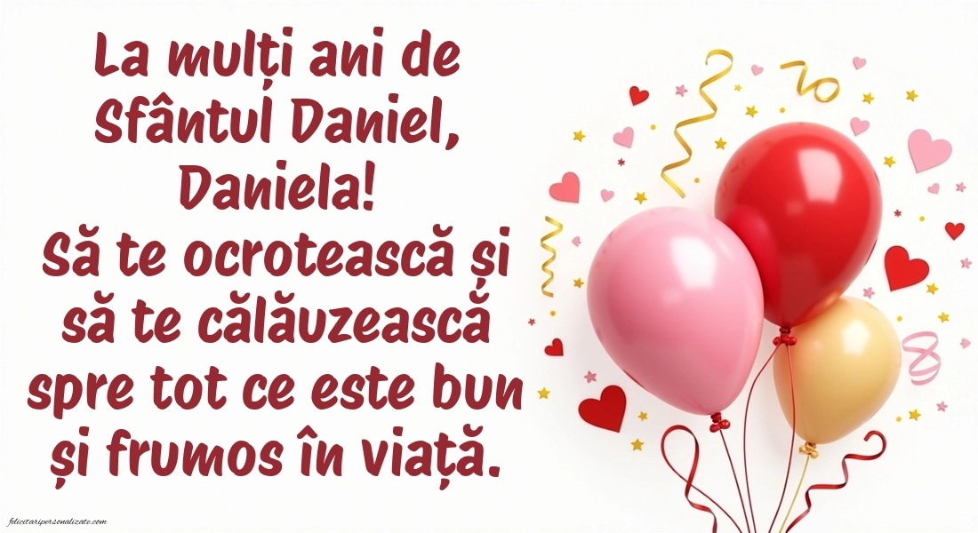 Poze cu urări de Sfântul Daniel: Baloane