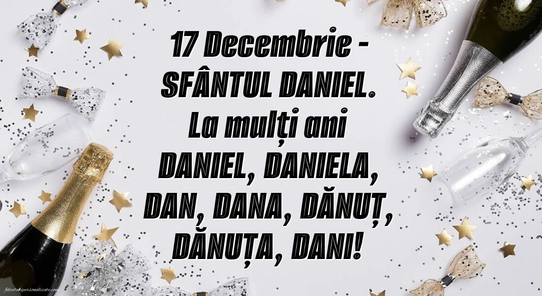 Poze cu urări de Sfântul Daniel: Șampanie și confetti