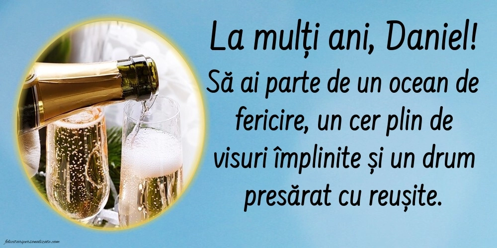 Imagini cu Mesaje de Sf. Daniel 2025: Șampanie