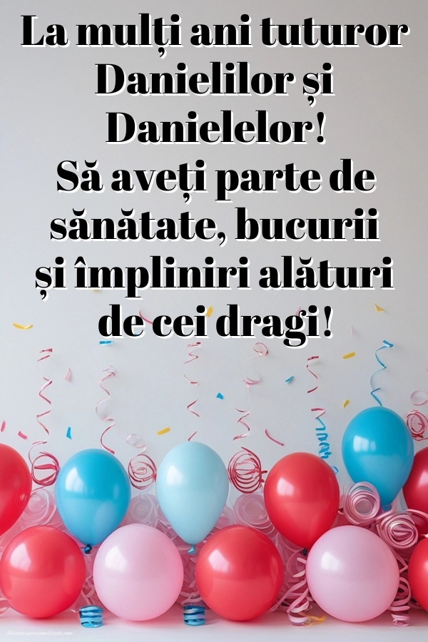 Imagini cu felicitări de Sfântul Daniel: Baloane