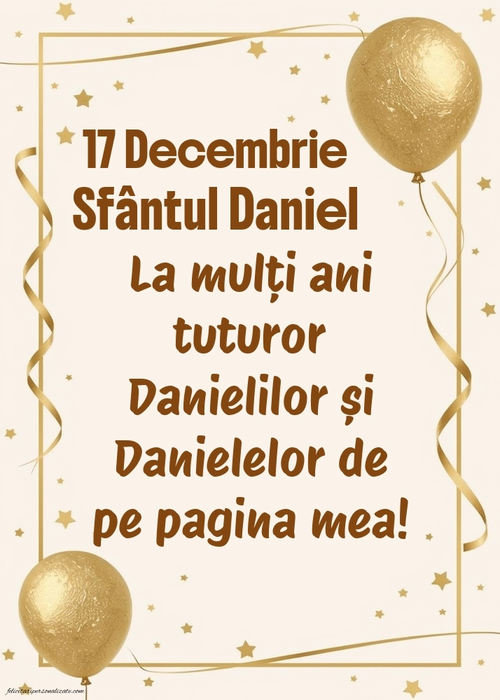 Imagini cu felicitări de Sfântul Daniel: Baloane
