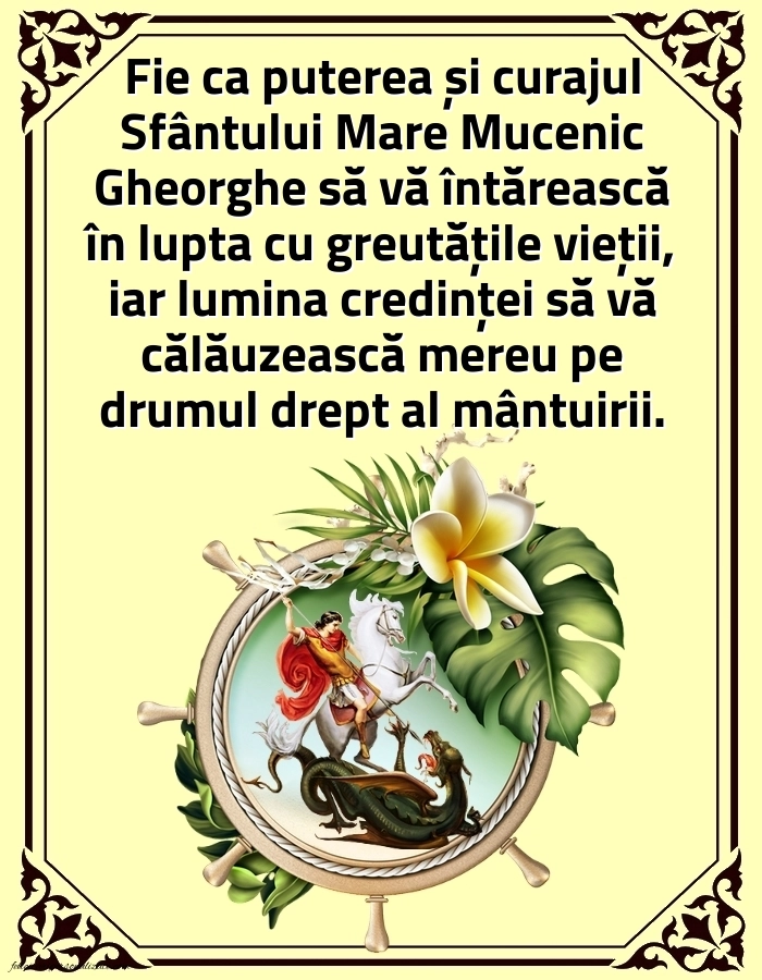 Felicitări de Sfântul Gheorghe - 23 aprilie 2026: Sf.Gheorghe
