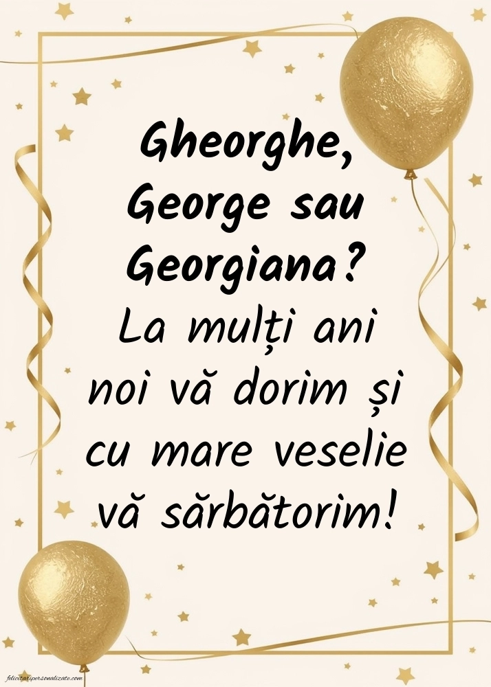 Poze cu mesaje de Sfântul Gheorghe: Baloane