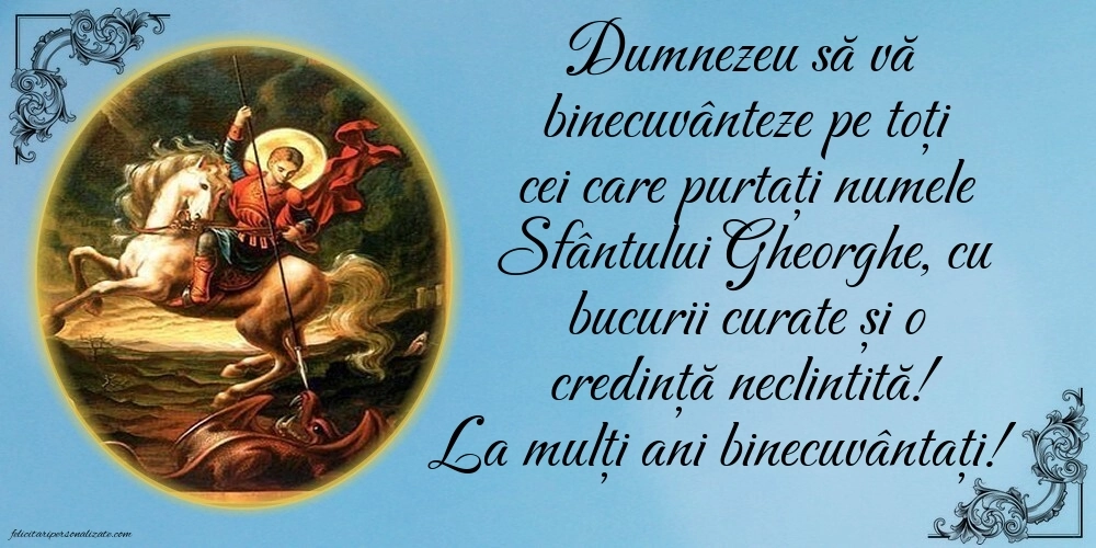 Imagini și felicitări de Sfântul Gheorghe 2025: Sf.Gheorghe