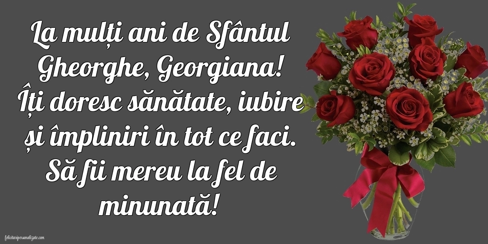 Imagini cu urări de Sfântul Gheorghe 2025: Flori
