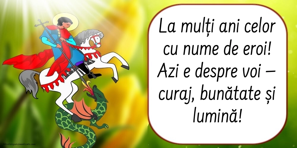 Imagini cu urări de Sfântul Gheorghe 2025: Sf.Gheorghe